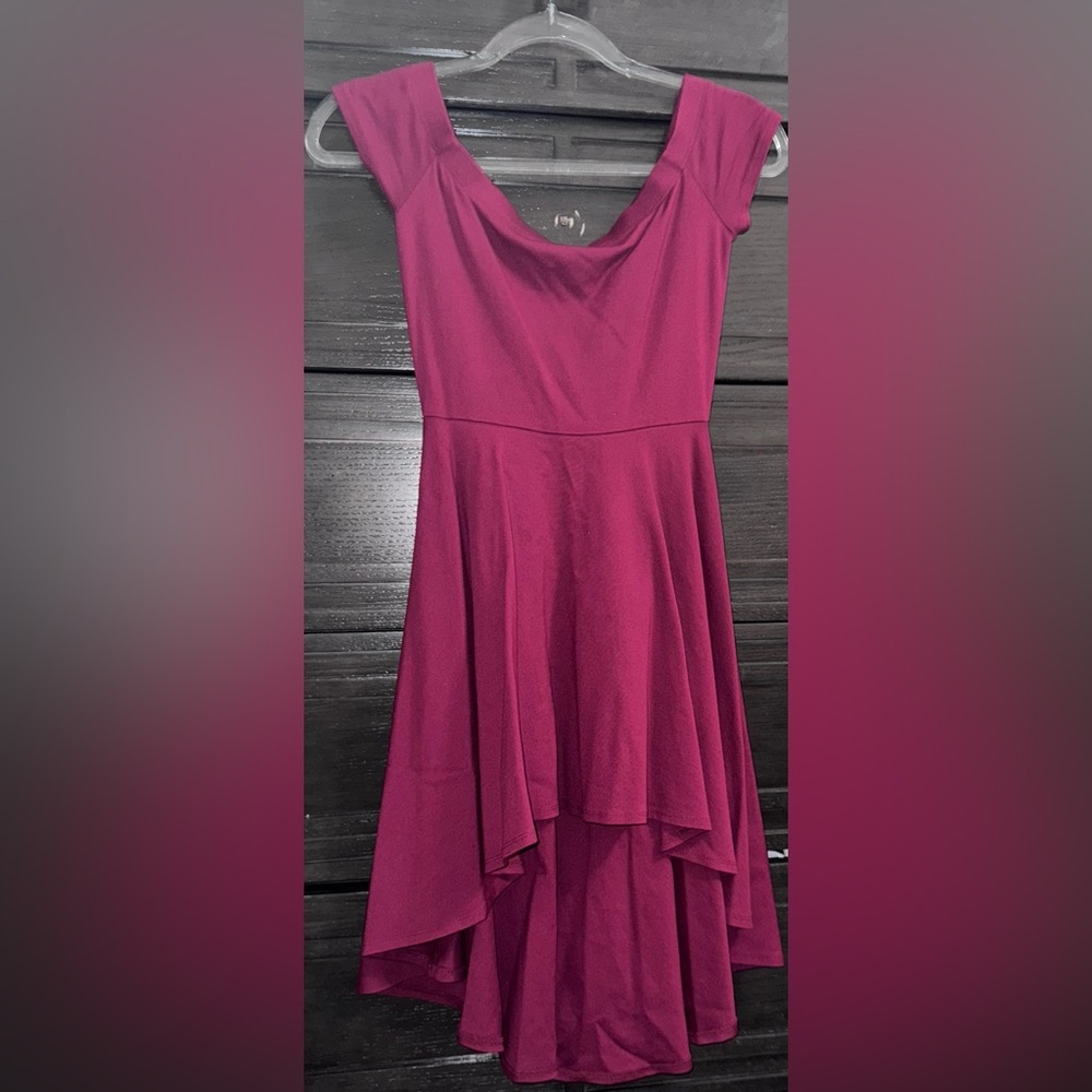 Burgundy Tail Dress